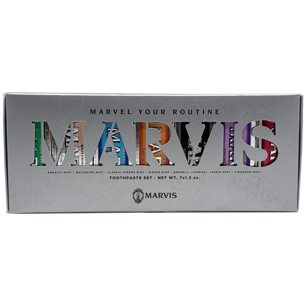 Marvis Toothpaste Flavor Collection Gift Set 7 Flavors - 1.3 Oz each
